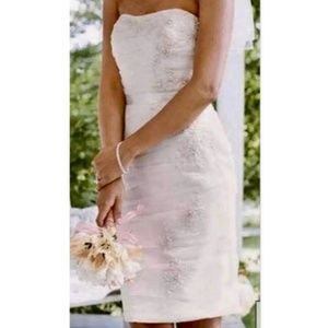 David's Bridal Strapless Dress with Elegant detailing.  Never Worn.